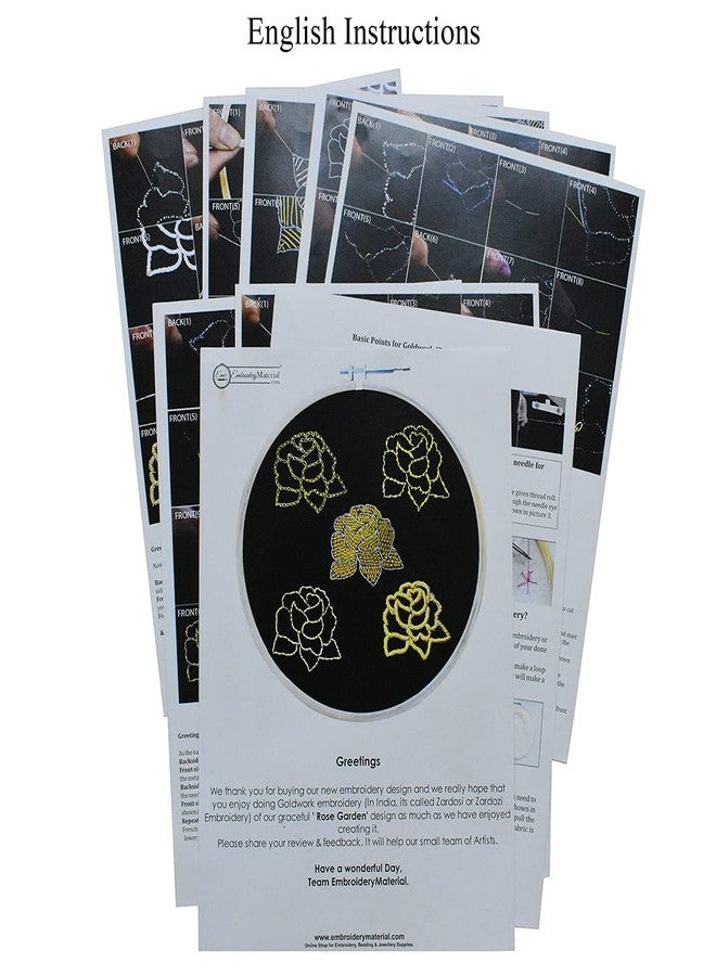 Embroiderymaterial DIY Embroidery Kits for Beginners, Kid, & Adult with 2 Piece of Pattern Printed on Fabric/Cloth, Instruction Paper, Needle, Thread, Embroidery Hoop and All Required Material - Image 5